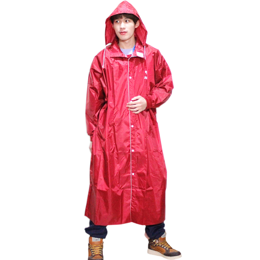 JUMP新二代前開素色雨衣-紅色 破盤下殺 OMAX歐妹思購物網