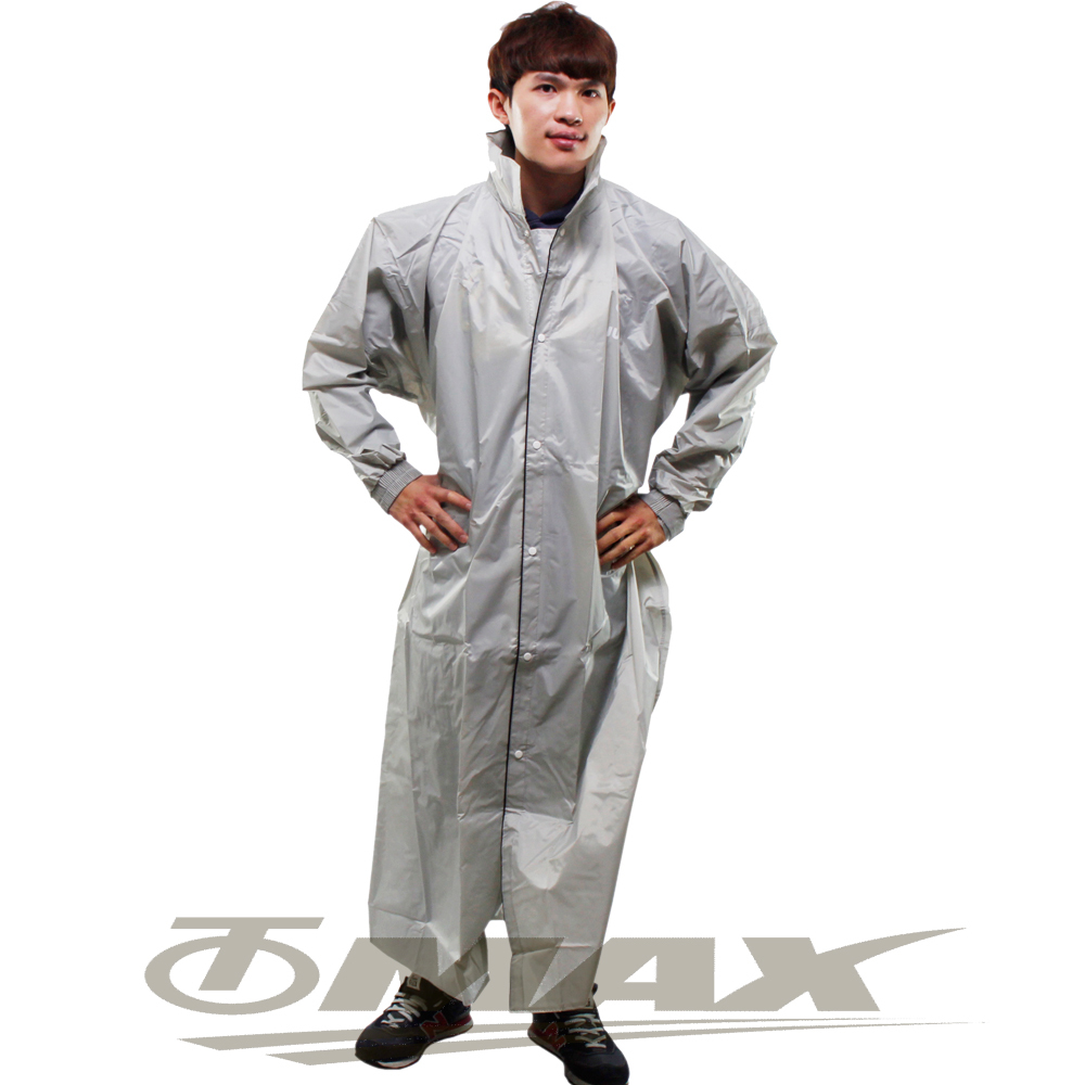 JUMP新二代前開素色雨衣-鐵灰色-超大5XL 破盤下殺 OMAX歐妹思購物網
