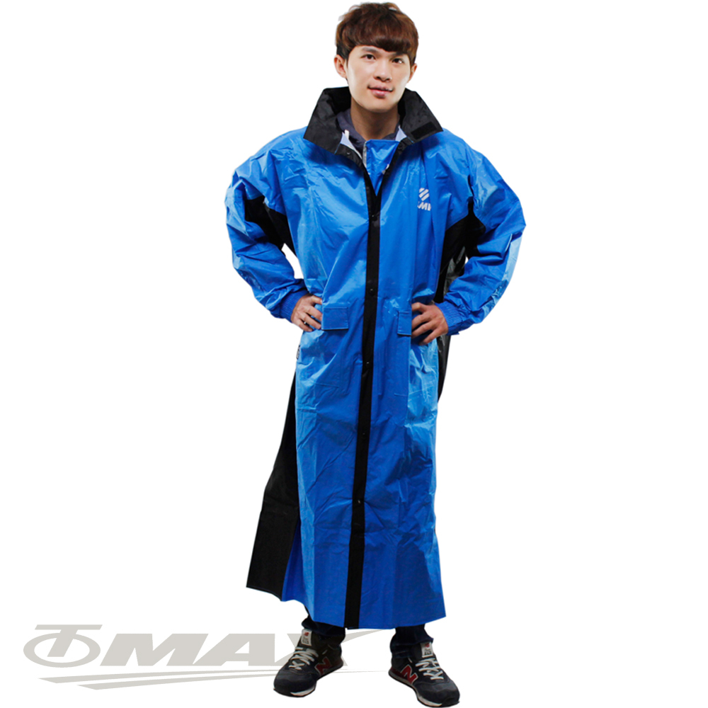 【破盤下殺↘】JUMP新二代新帥前開式休閒風雨衣-藍黑-OMAX歐妹思購物網