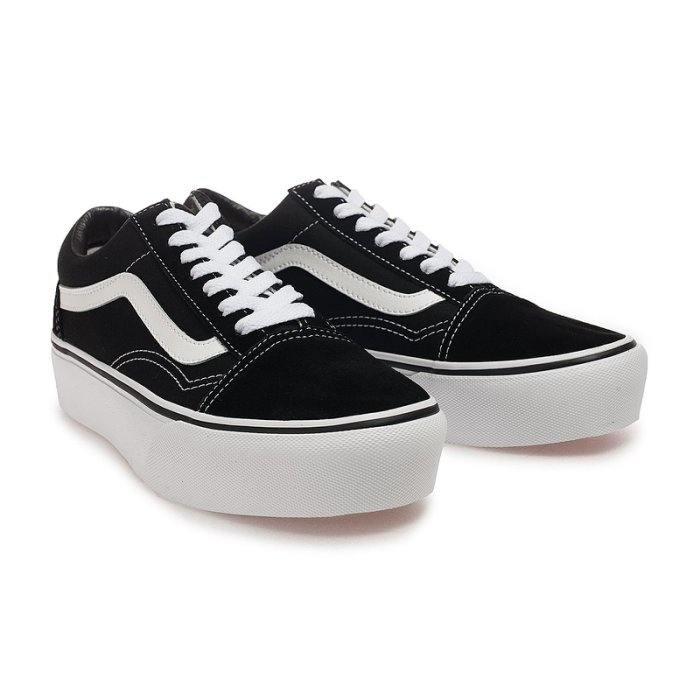 【 Your Luxury】正品販售 VANS OLD SKOOL 黑白 厚底 增高 權志龍 麂皮 經典 基本 低筒 滑板鞋 女鞋