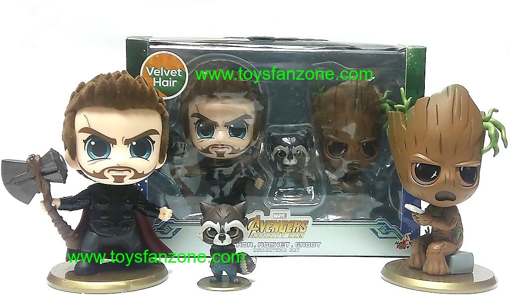 Hot Toys Infinity War Rocket Thor Groot Cosbaby