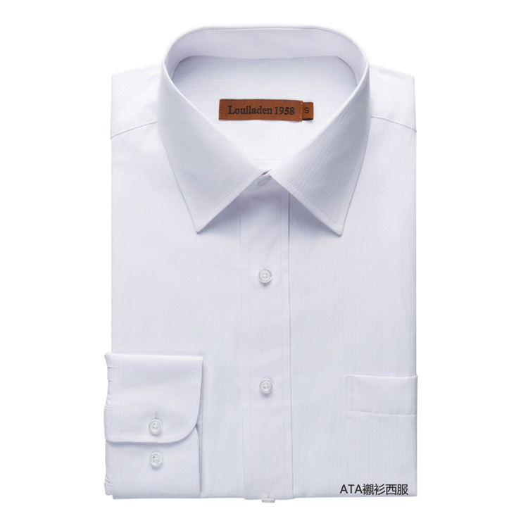 韓版防皺 白色直壓紋