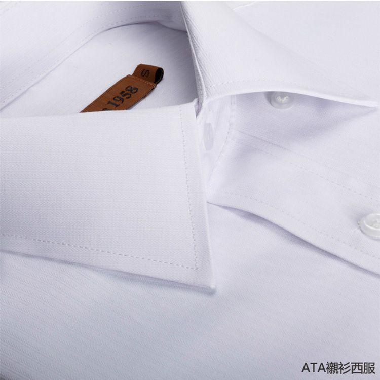 韓版防皺 白色直壓紋