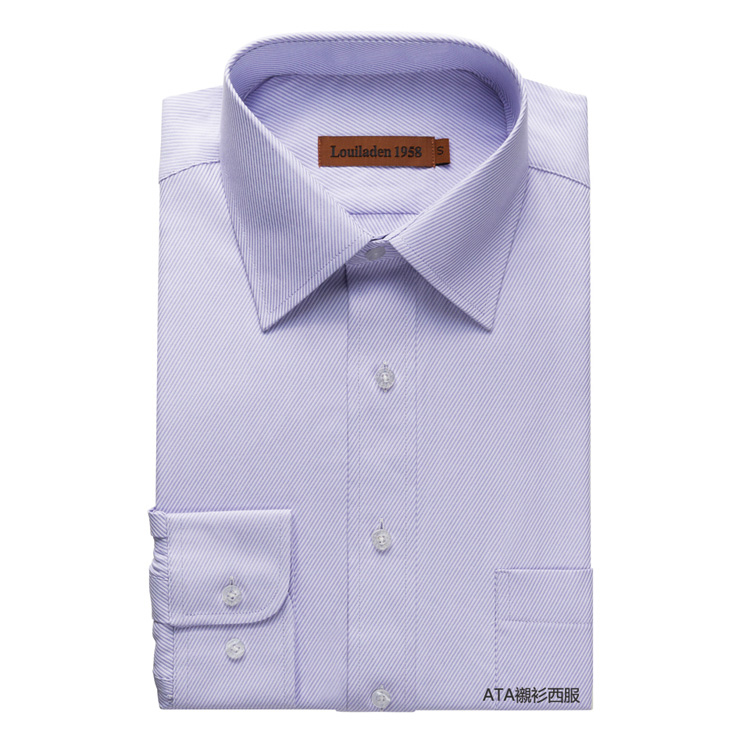 韓版防皺 紫色斜紋