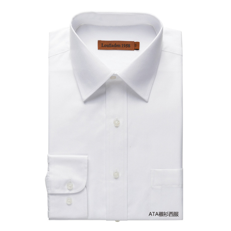 韓版防皺 白色斜紋