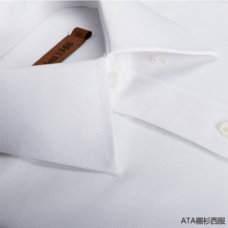 韓版防皺 白色斜紋