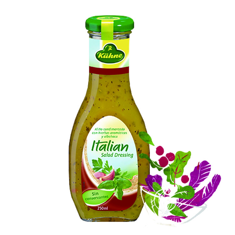 冠利 義大利沙拉醬 250ml 清爽口味適合沙拉、義式冷麵、燒烤雞肉 kuhne Italian salad