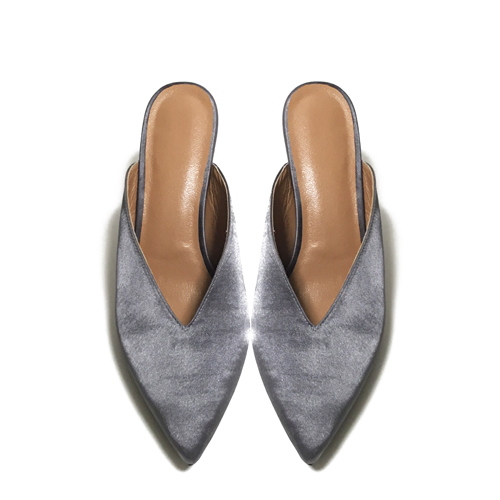 Maria緞面蠶絲穆勒跟鞋(三色)MIT款