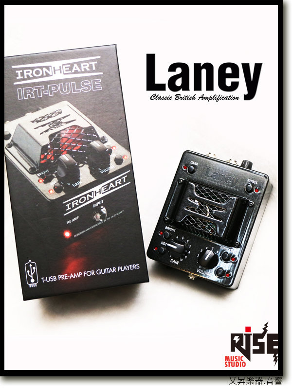 又昇樂器．音響】Laney IRT-PULSE 電吉他真空管錄音介面前級效果器