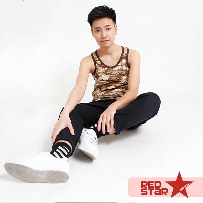 螺紋外穿款黏貼(迷彩咖啡)【R007】