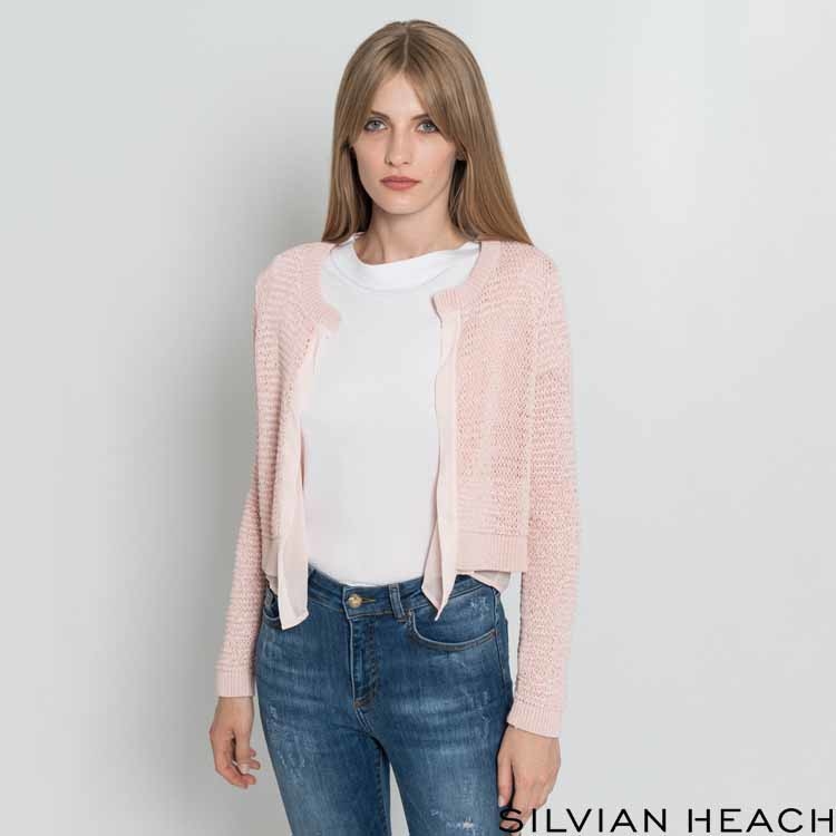 【Silvian Heach】雙層粗針開襟衫