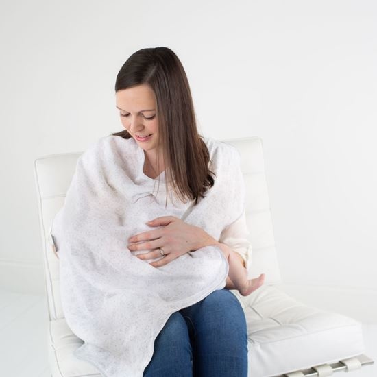 Cheeky Chompers 多功能三角棉紗巾-河馬星星