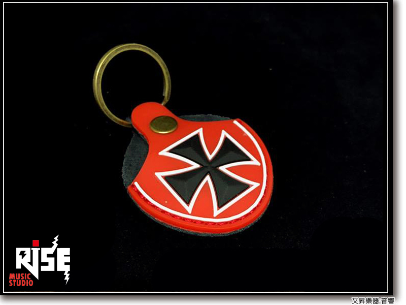 ROCK YOU吉他 彈片 真皮 PICK夾 鑰匙圈