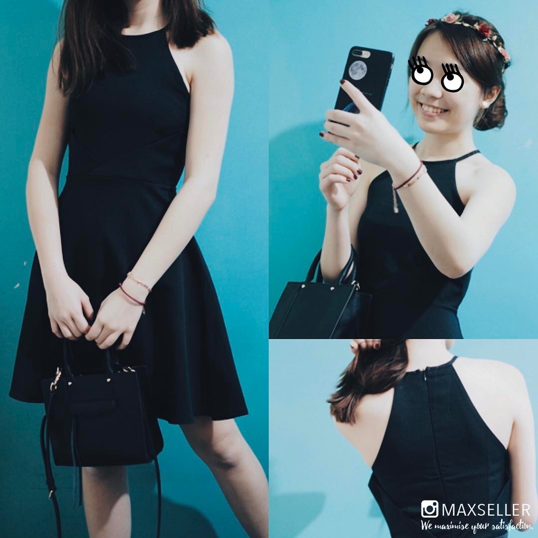 現貨｜黑色簡約cutting超美連身裙｜適合Ball, 謝師宴, High Table Dinner, Annual Dinner, Staycation