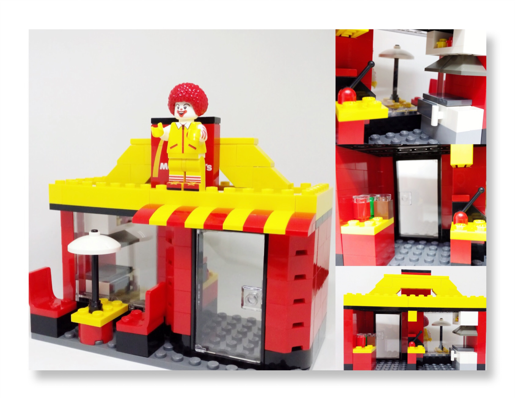Lego Custom McBurger Cafe Set