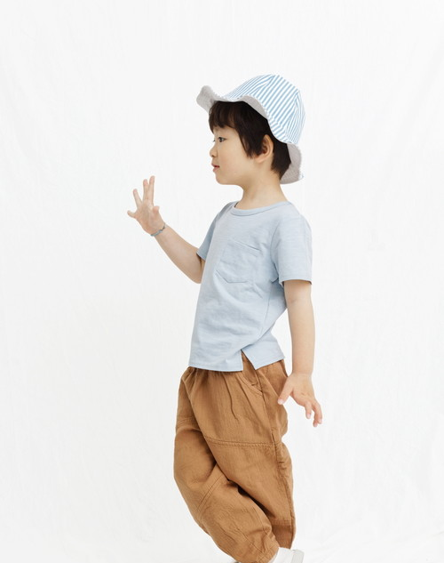 純色V.S.條紋 雙面戴鬱金香帽 - 米色