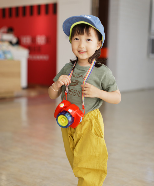 平帽簷丹寧棒球帽 - 淺藍 (中大童適用)