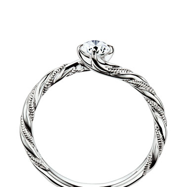 日本 Rose系列 - Peercherry 鉑金鑽石戒指托 (RS32J03A243)