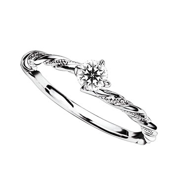 日本 Rose系列 - Peercherry 鉑金鑽石戒指托 (RS32J03A243)