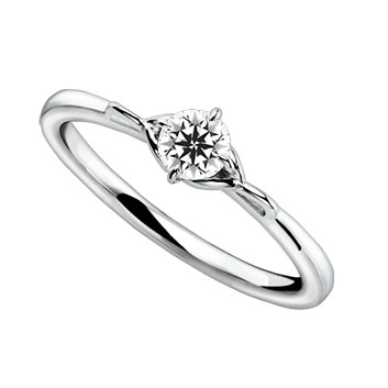 日本 Rose系列 - Mandarine 鉑金鑽石戒指托 (RS32J03A246)