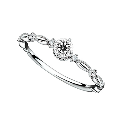 日本 Rose系列 - Eglanti 鉑金鑽石戒指托 (RS32J03B344)