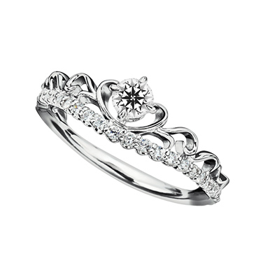 日本 Rose系列 - Rose Queen 鉑金鑽石戒指托 (RS3203B343)