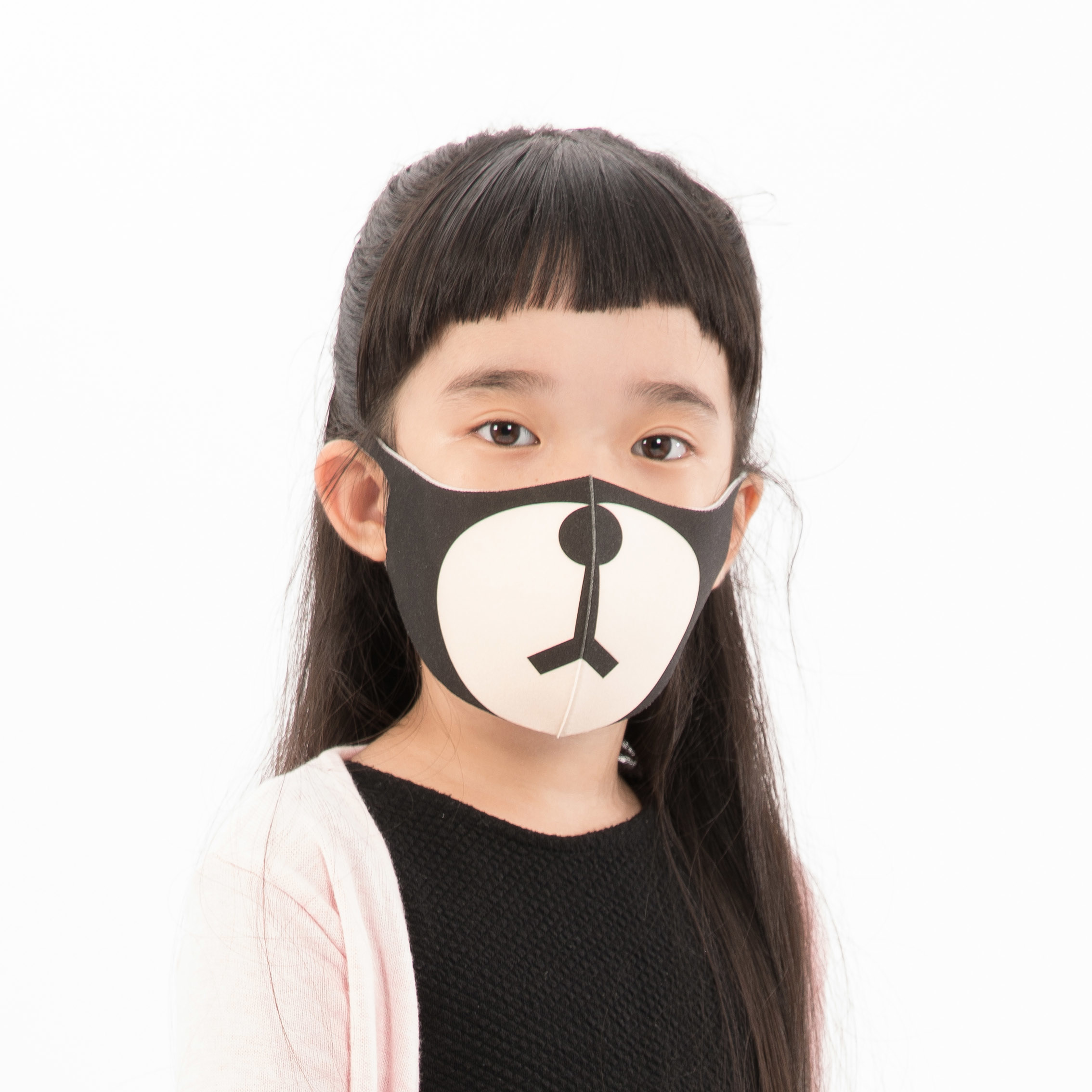 兒童款｜黑巧克力熊｜舒適美-3D立體透氣口罩