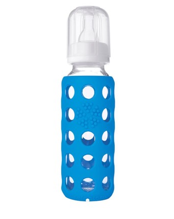 4 oz Glass Baby Bottle with Protective Silicone Sleeve