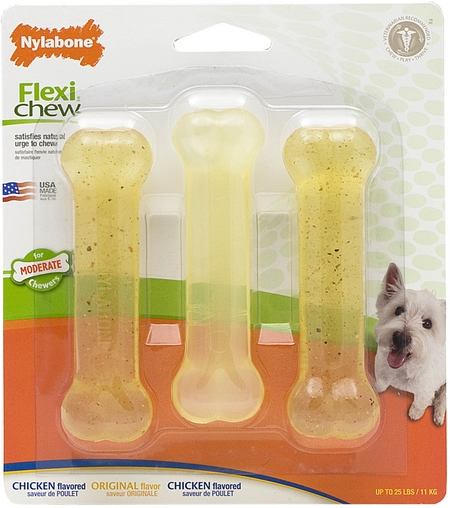 Nylabone 原味/雞肉3件裝
