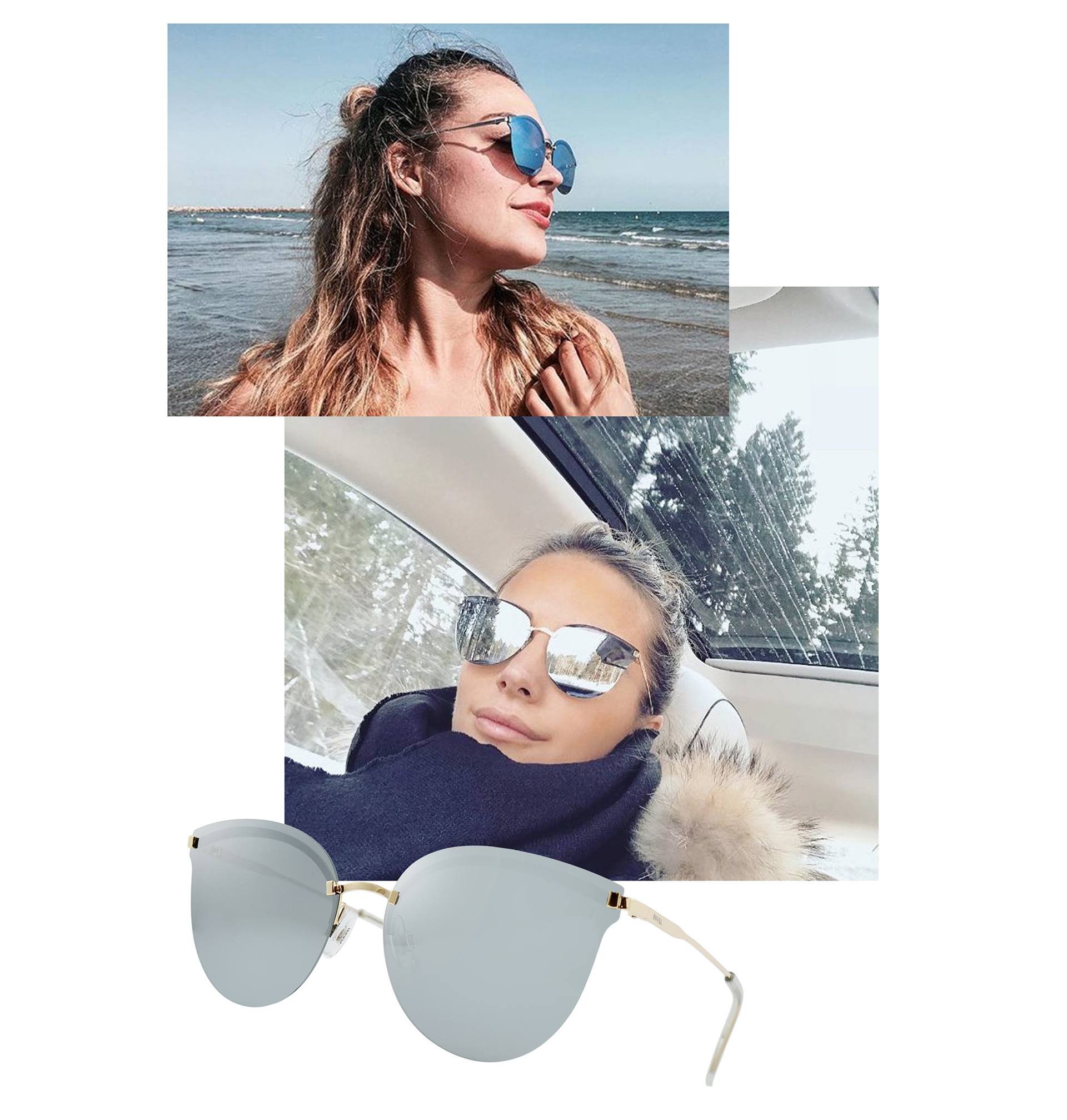 【INVU】瑞士時尚金屬平面水銀偏光太陽眼鏡(金) T1802B