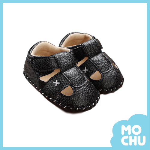 黑色防滑學步鞋