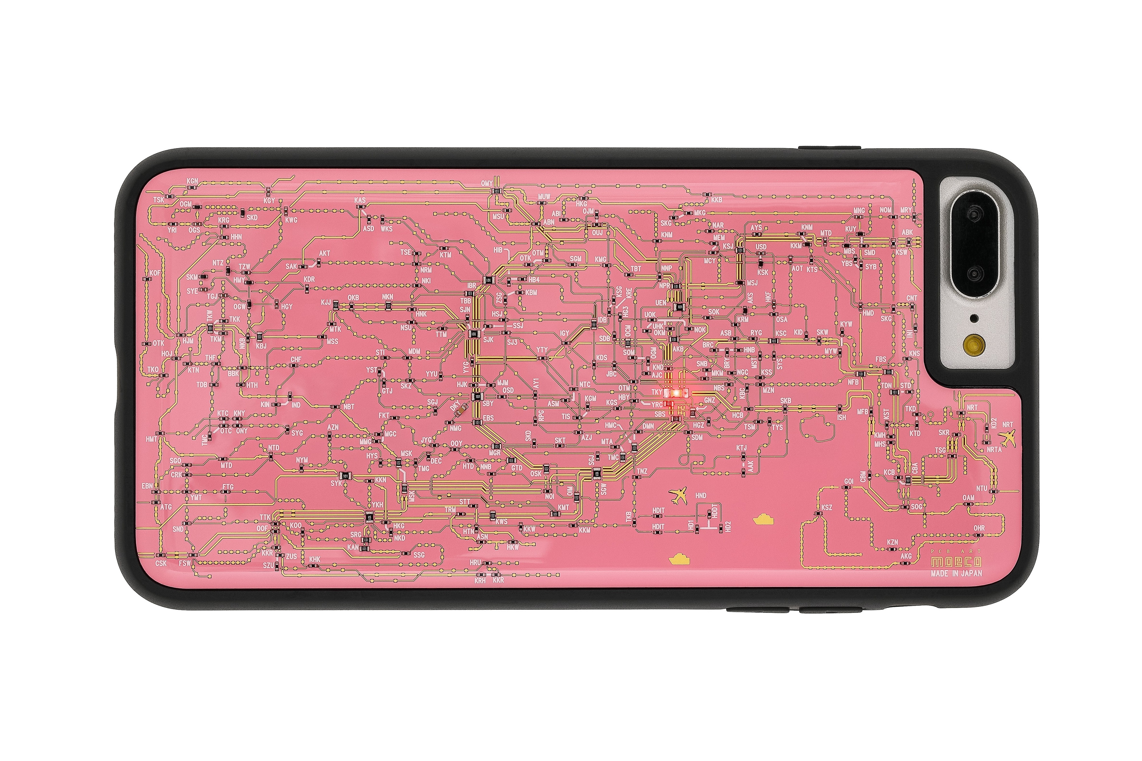 FLASH 東京電路線圖 iPhone7/8Plus 手機殼 ( 粉紅色 )