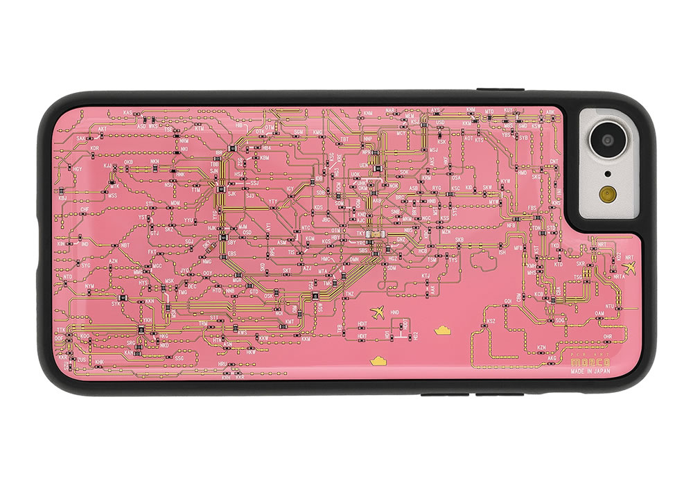 FLASH 東京電路線圖 iPhone7/8Plus 手機殼 ( 粉紅色 )