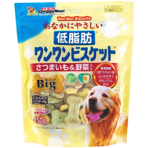 Doggy Man低脂野菜甜薯骨形餅450g
