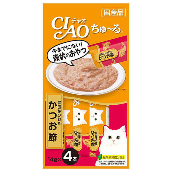 [*任選11件$138*] 日本CIAO - 宗田鰹魚 木魚醬貓小食