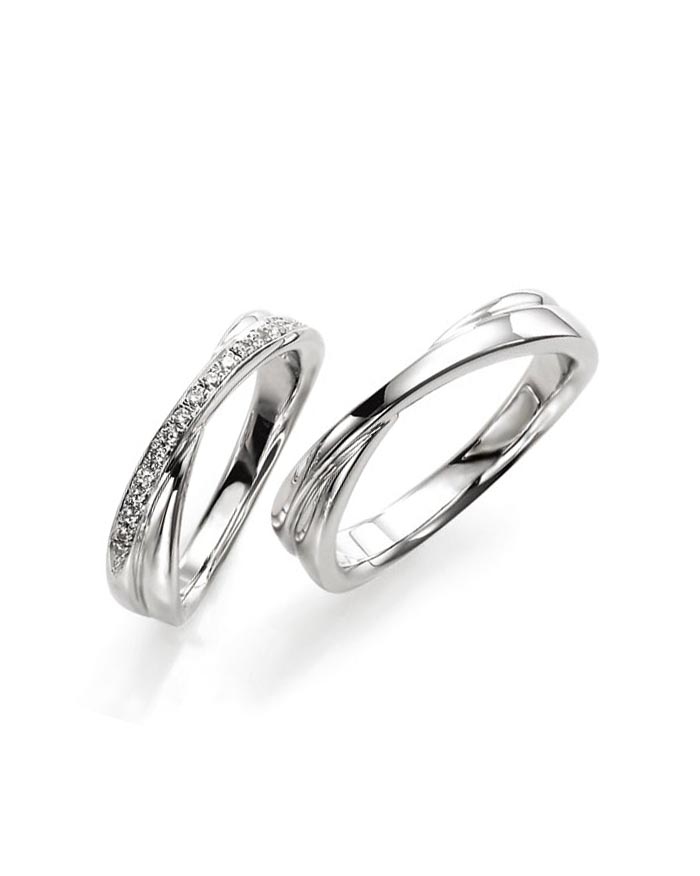 Touching Heart - Ladylike 18K白金 結婚戒指