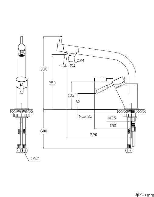 廚房三用水龍頭規格