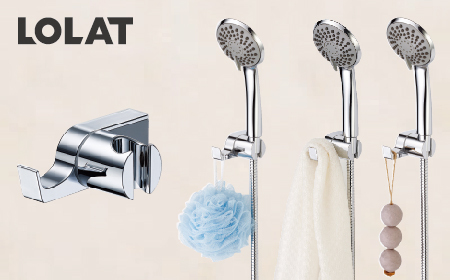 LOLAT二用活動蓮蓬頭掛座-鉻色OP150CP