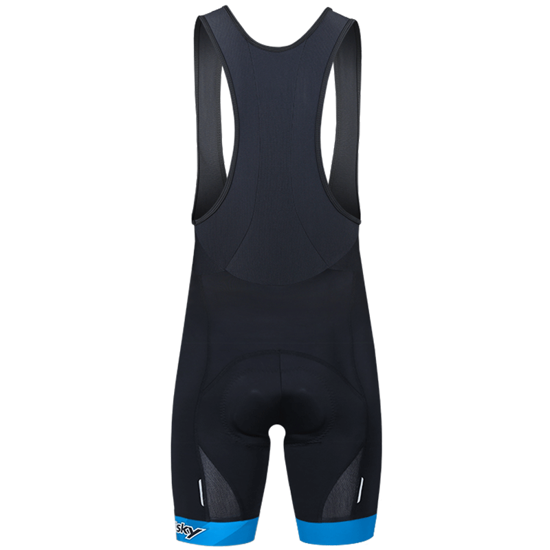 男款吊帶短褲 黑騎 藍