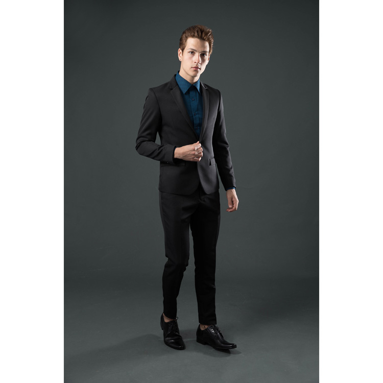 韓版西裝一套 黑色素面