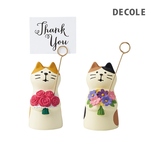 DECOLE 花束貓memo夾