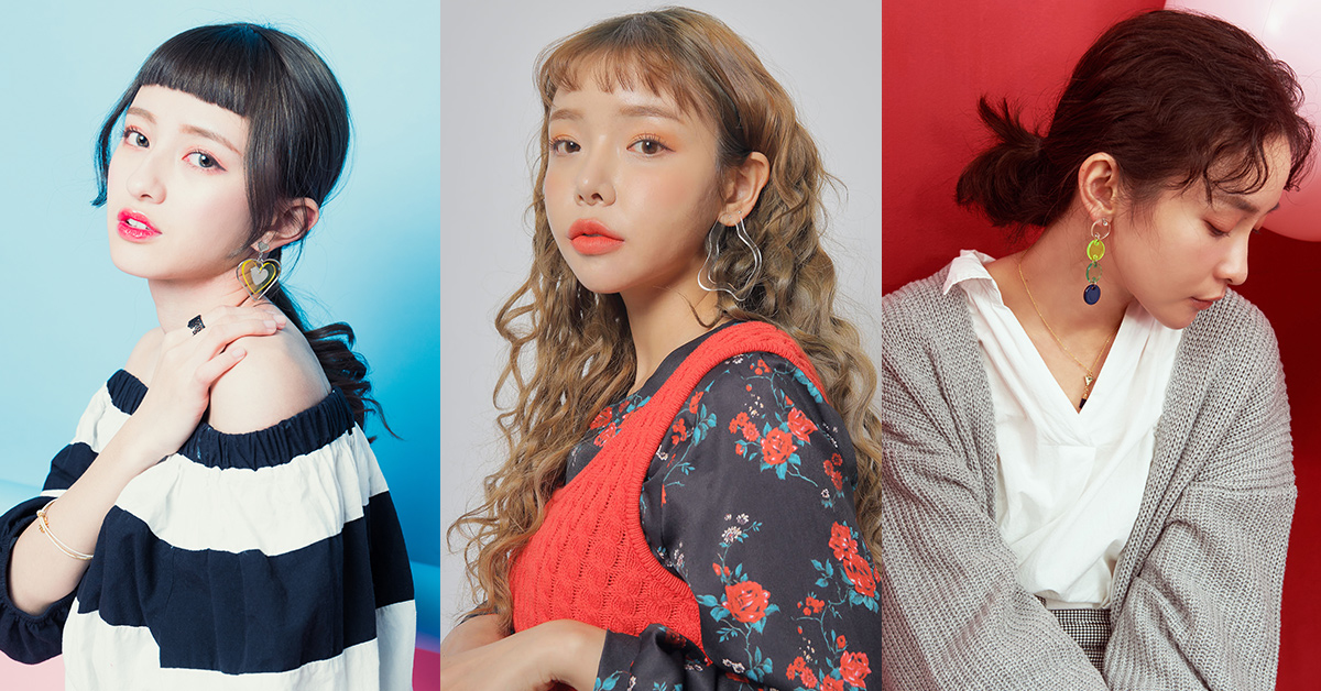 韓國明星垂墜流線耳環耳夾珍珠細緻蕾絲流蘇壓力克