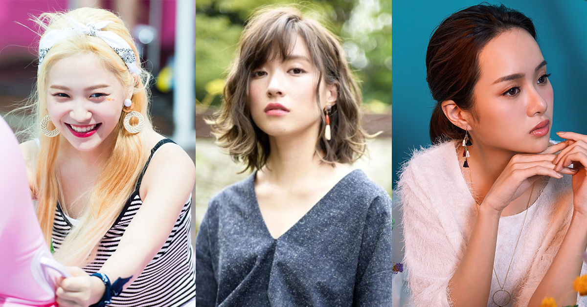 韓國明星垂墜流線耳環耳夾珍珠細緻蕾絲流蘇編織串珠