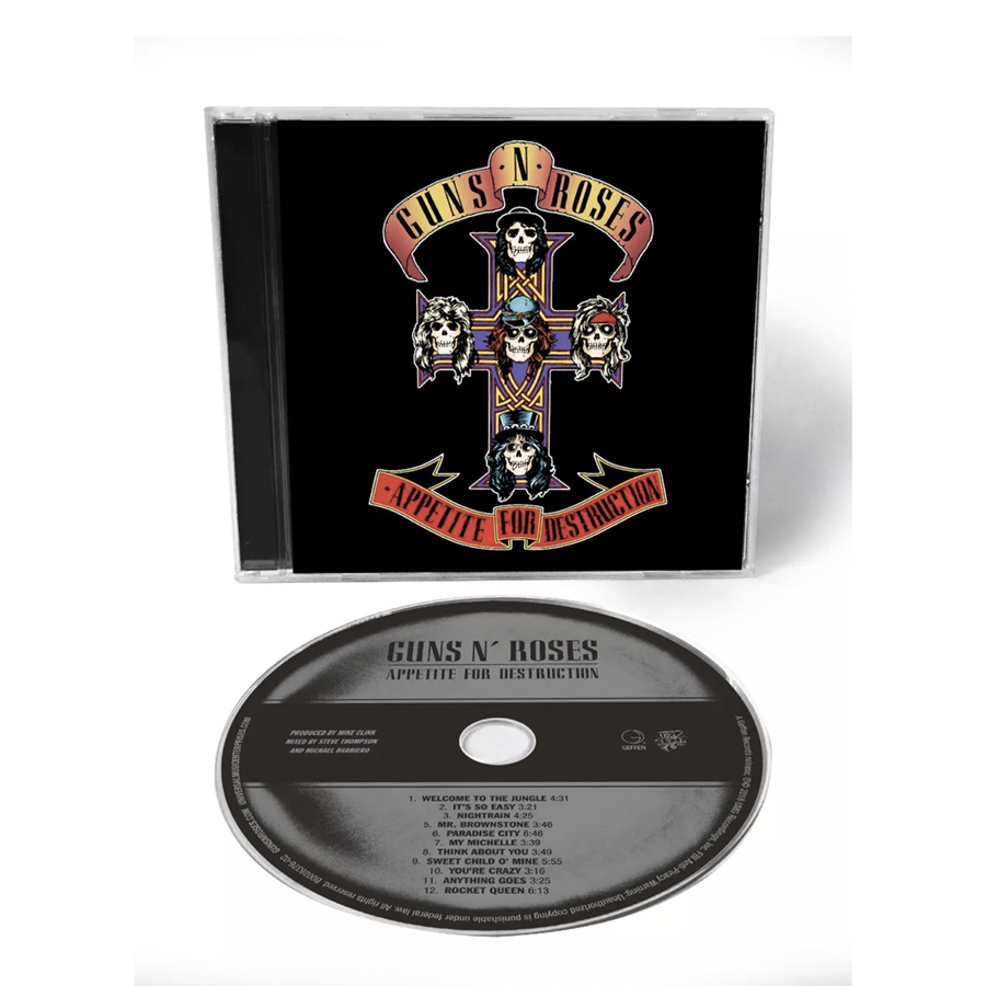 Guns N' Roses 槍與玫瑰 美國經典搖滾樂團  Appetite For Destruction (1987) 修復版CD