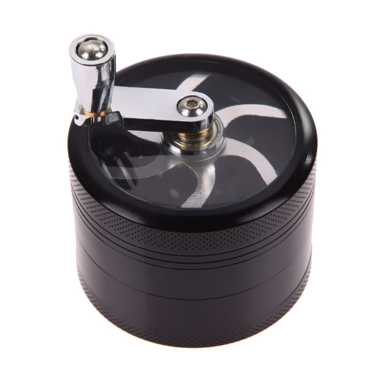 Mill Handle 美國鋅合金四層式手桿款煙草研磨器 63mm