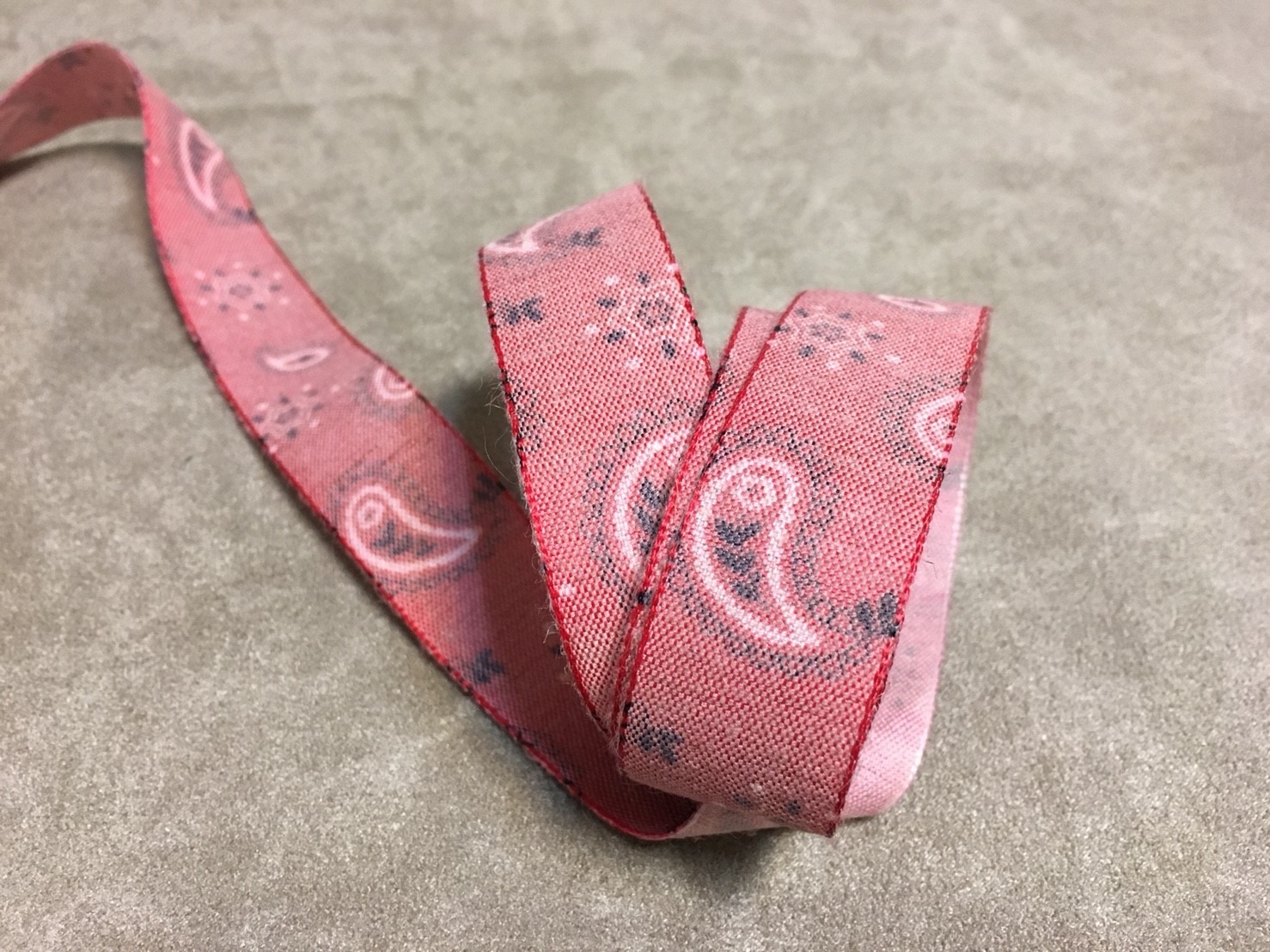 19世紀_Paisley 變形蟲花紋/22mm棉麻帶_低飽和色感