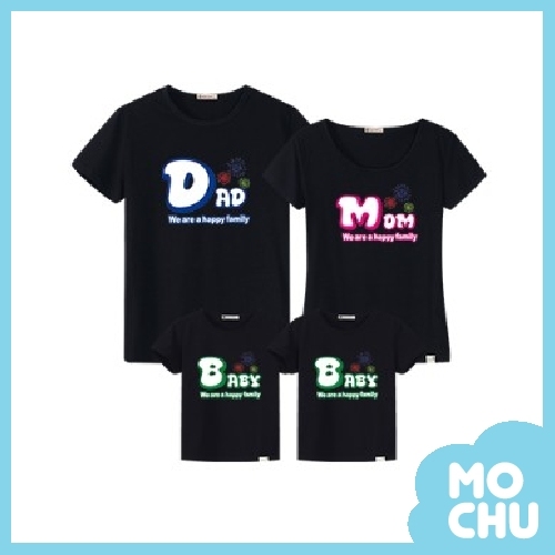 開心一家人親子裝(黑)（媽媽現貨）