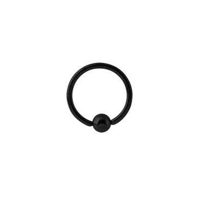 Black PVD Surgical Steel Ball Closure Ring