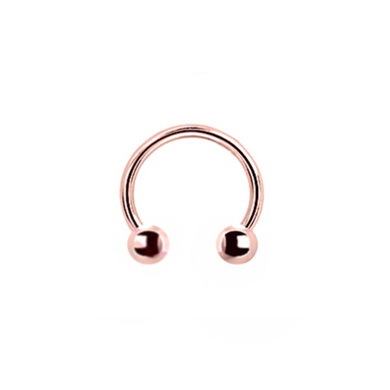 SS316L Rose Gold Plated Surgical Steel Circular Barbells