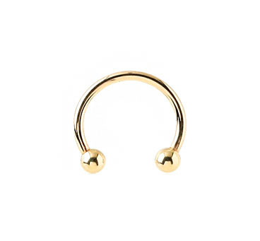 14k Gold Circular Barbell